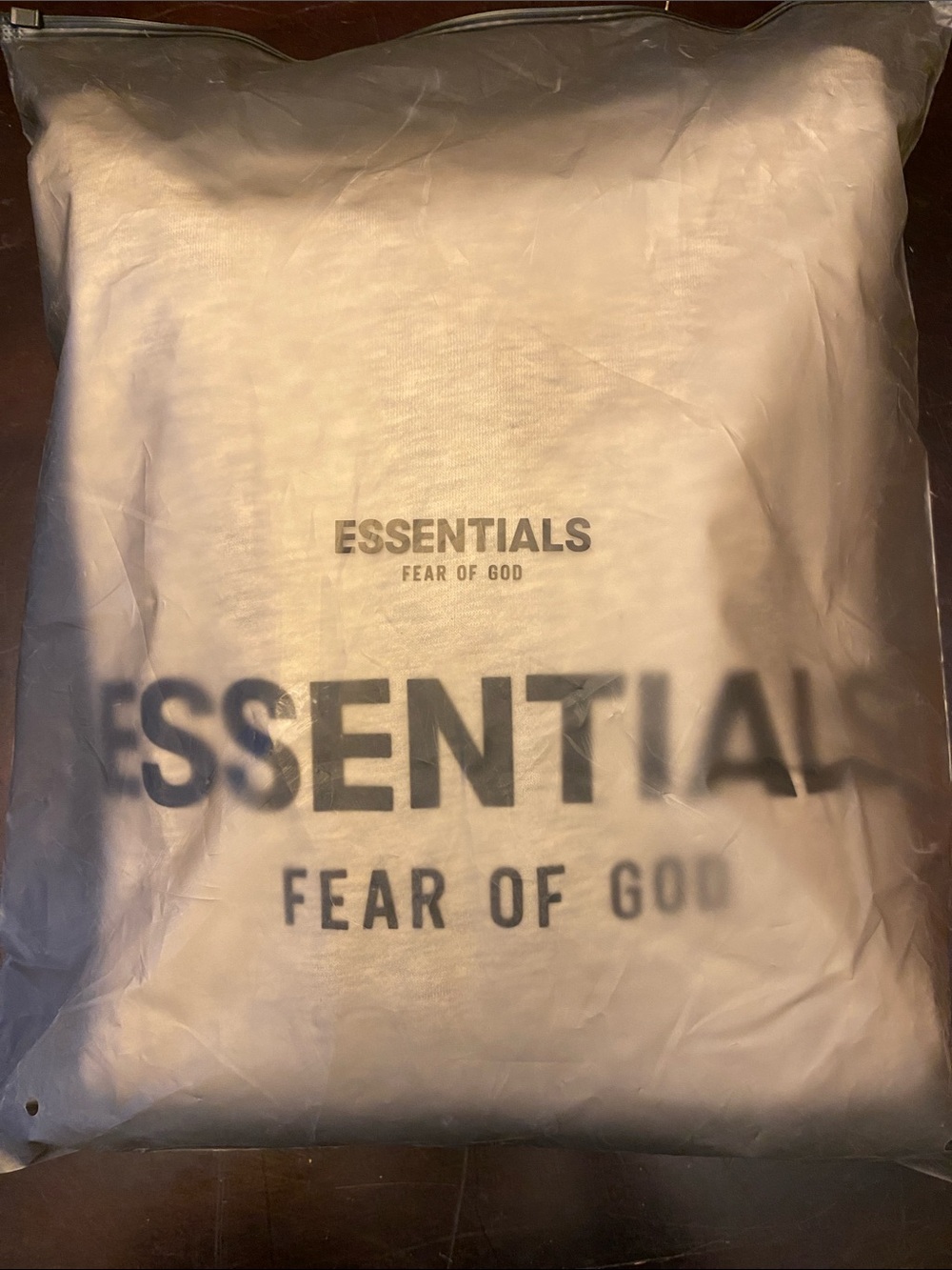 🆕 Fear of Gods Essentials Hoodie Light Oatmeal Hooded Sweatshirt - Picture 10 of 10
